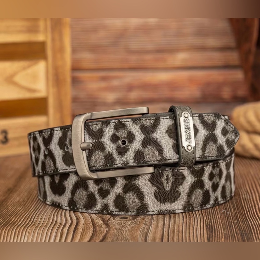 Leopard Print Statement Belt | Chic Square Buckle | Trendy Neutral Accessory